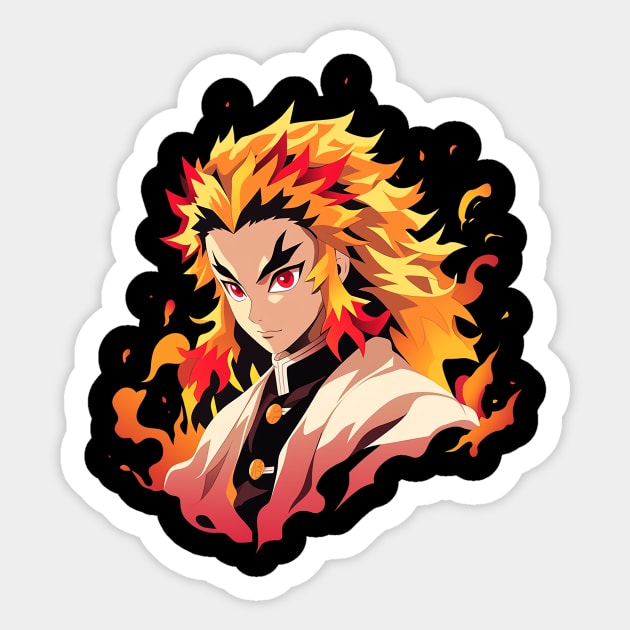 rengoku Sticker by sample the dragon